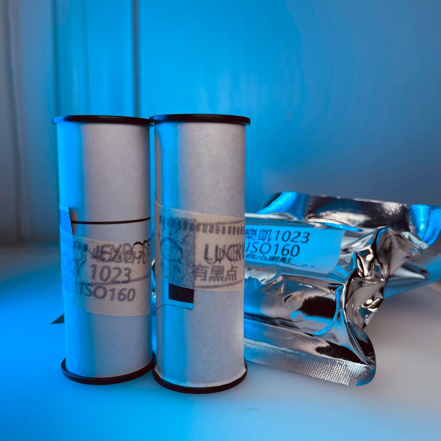 5 rolls, Lucky1023 B&W 120film with black spots(for practicing/camera testing)