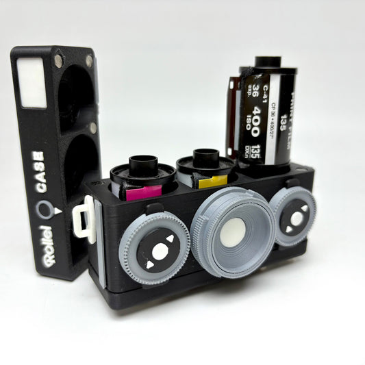 Rolleii 35 style 35mm film container Black-FILMGDONGDONG
