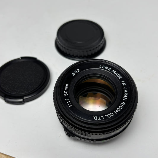 RICOH  PK 50mm f/1.7 PK Mount Manual Lens 35mm camera