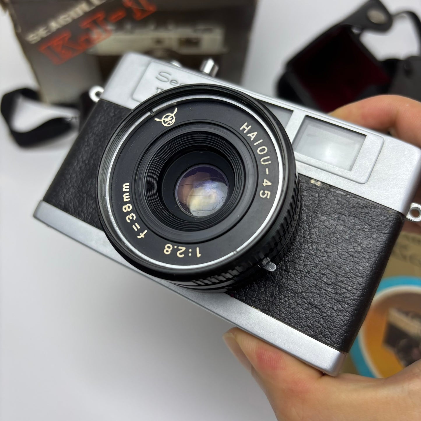Seagull SLR camera KJ-1 38mm F2.8 135 film Camera with case and box