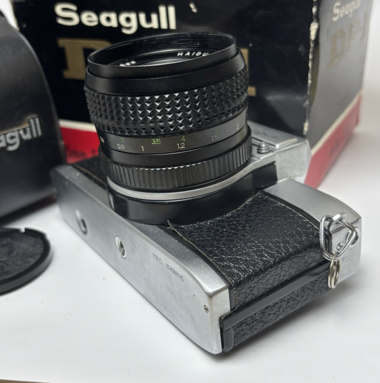 Seagull SLR camera DF-1 Haiou DF1 with 58mm F2.0 lens, Chinese SLR film camera